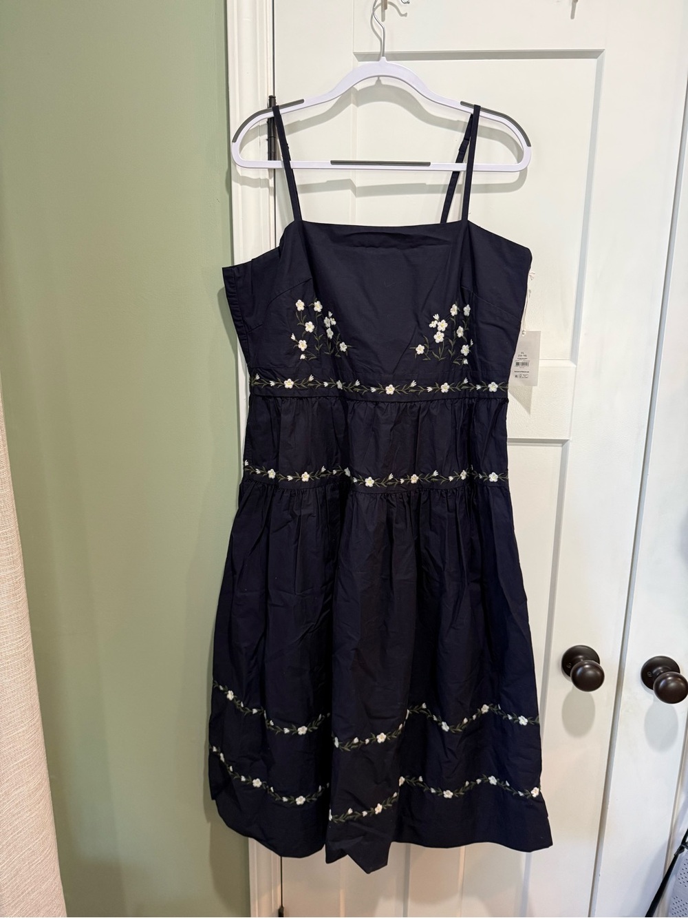 NWT Women’s Navy Floral Embroidered Sundress